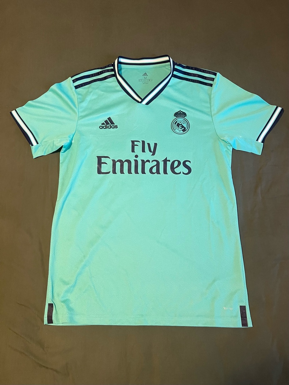 Adidas Real Madrid Blank Away Teal & Navy Real Madrid Soccer Jersey